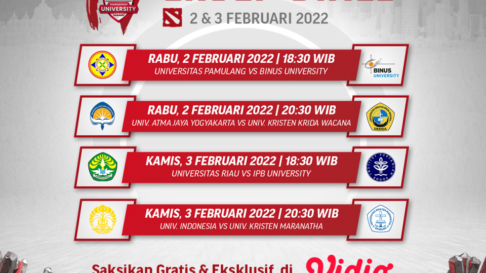Live Streaming Penyisihan Grup IEL University Season 4 Dota 2 Pekan Pertama