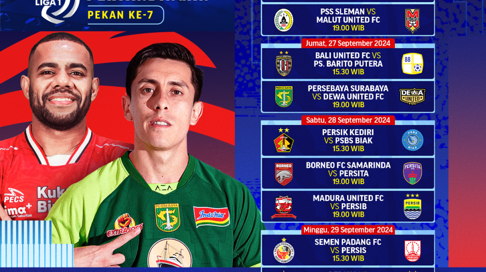 Jadwal Pertandingan BRI Liga 1 Matchweek 7