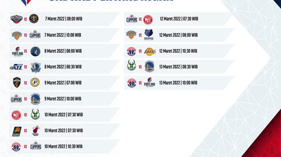 Jadwal NBA Hari Ini - Link Live Streaming NBA 2021-22 Pekan Ke-22