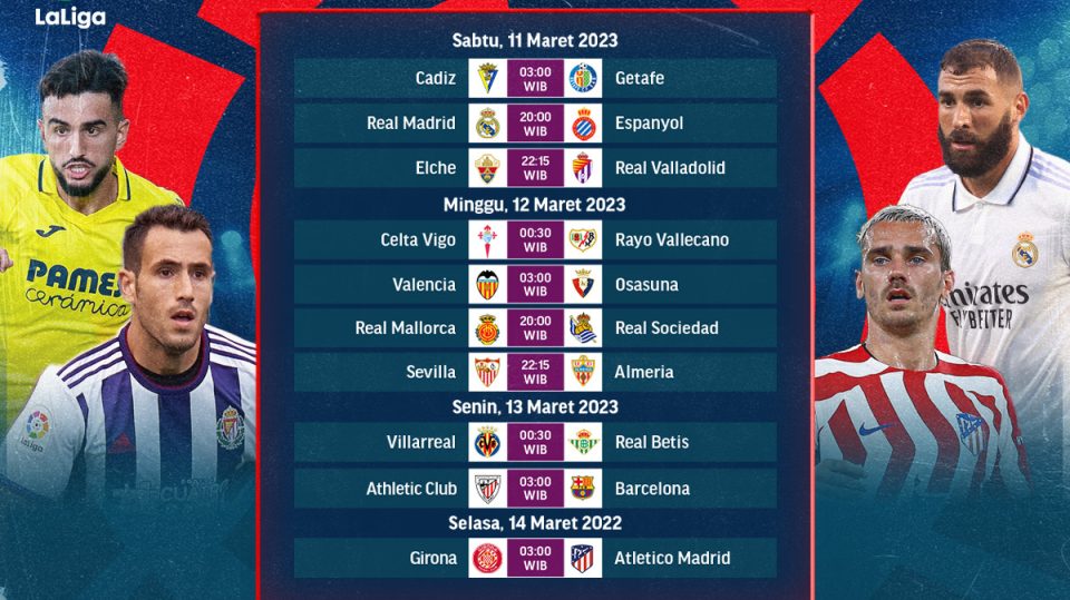 Siaran langsung Liga Spanyol 2022/2023 matchday 25