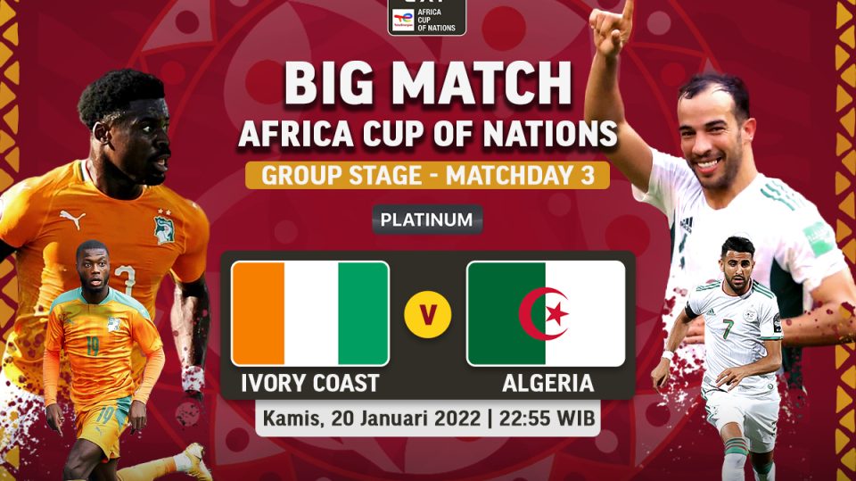 Link Live Streaming Big Match Piala Afrika 2022: Pantai Gading vs Aljazair