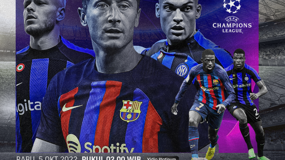 Link Live Streaming Inter Milan vs Barcelona di UCL 2022/23