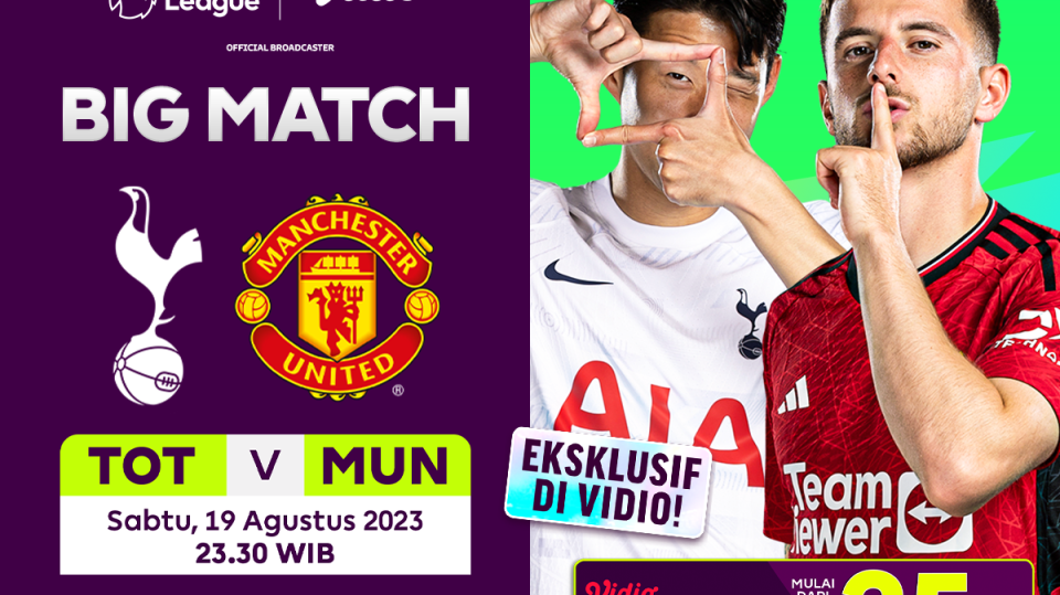 Tottenham Hotspur vs Manchester United, Sabtu 19 Agustus 2023