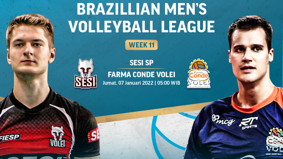 Link Live Streaming Brazilian Volleyball Super League 2021/22: Sesi-SP vs Farma Conde São José