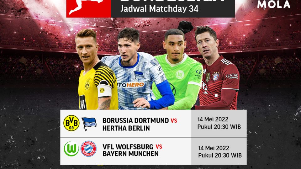 Link Live Streaming Liga Jerman: Dortmund vs Hertha dan Wolfsburg vs Munchen