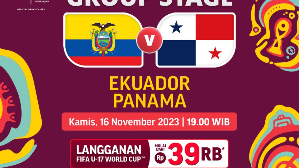 Jadwal Link Streaming Ekuador vs Panama, Piala Dunia U-17 2023. Kamis, 16 November 2023 di Vidio