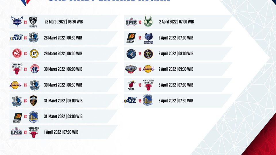 Jadwal NBA 2021-22 Pekan Ke-24, Berikut Link Live Streamingnya!