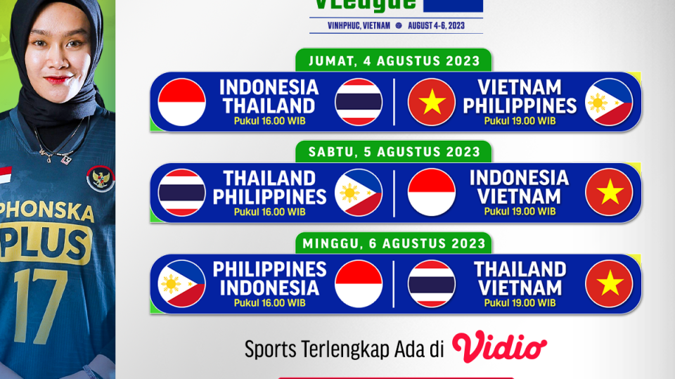 Jadwal Siaran Langsung SEA VLeague 2023