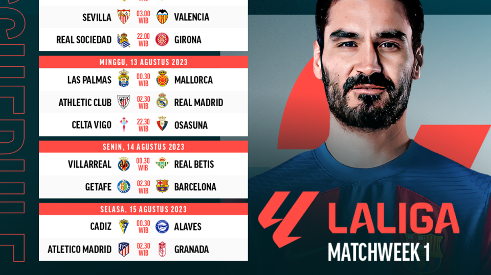 Live Streaming LaLiga Matchweek 1