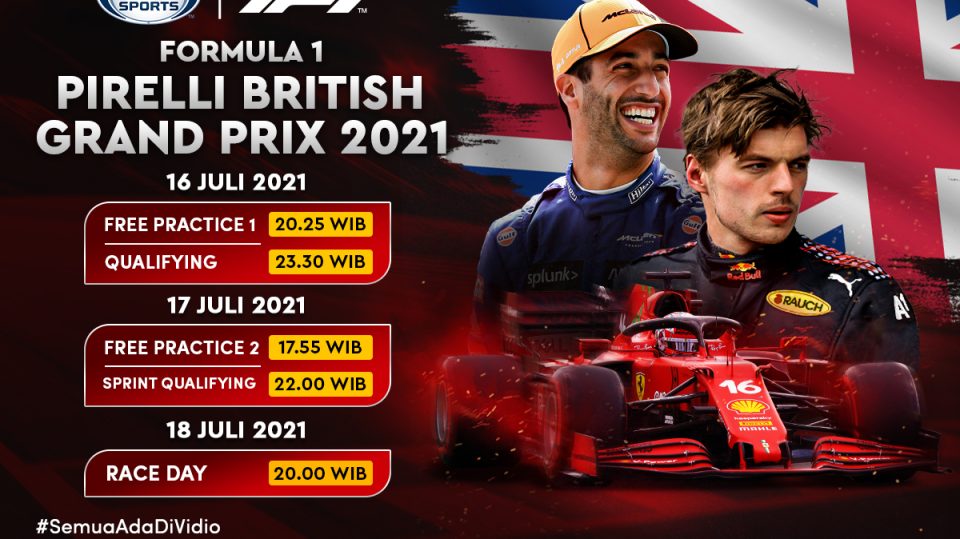 Jadwal dan link live streaming formula 1 pirelli british grand prix 2021