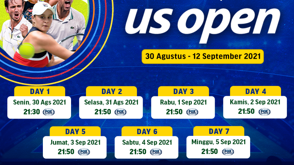 Live Streaming Tennis Grand Slam US Open 2021 di FOX Sports