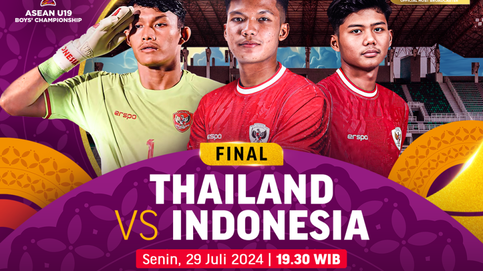 Siaran langsung Thailand vs Indonesia AFF U19 2024