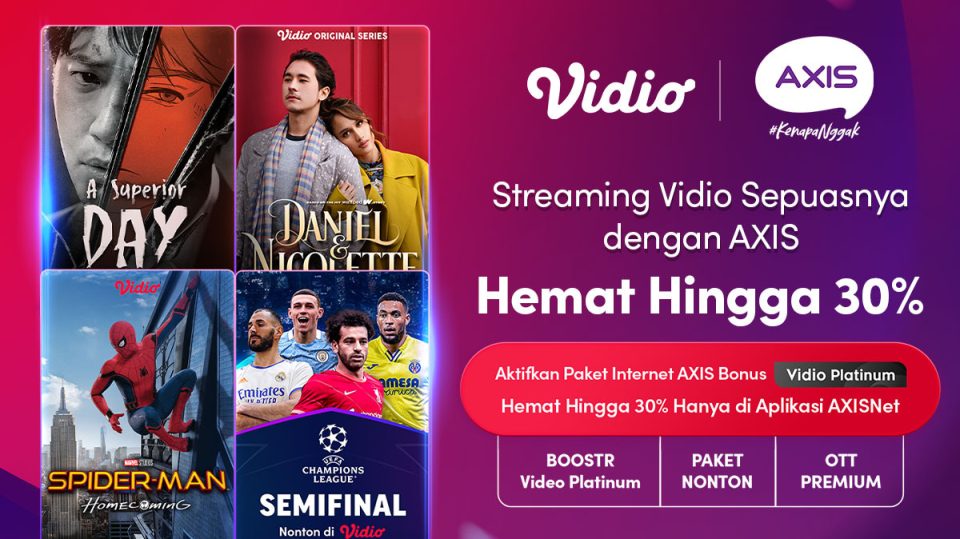 Bonus Vidio Platinum Buat Pengguna AXIS!