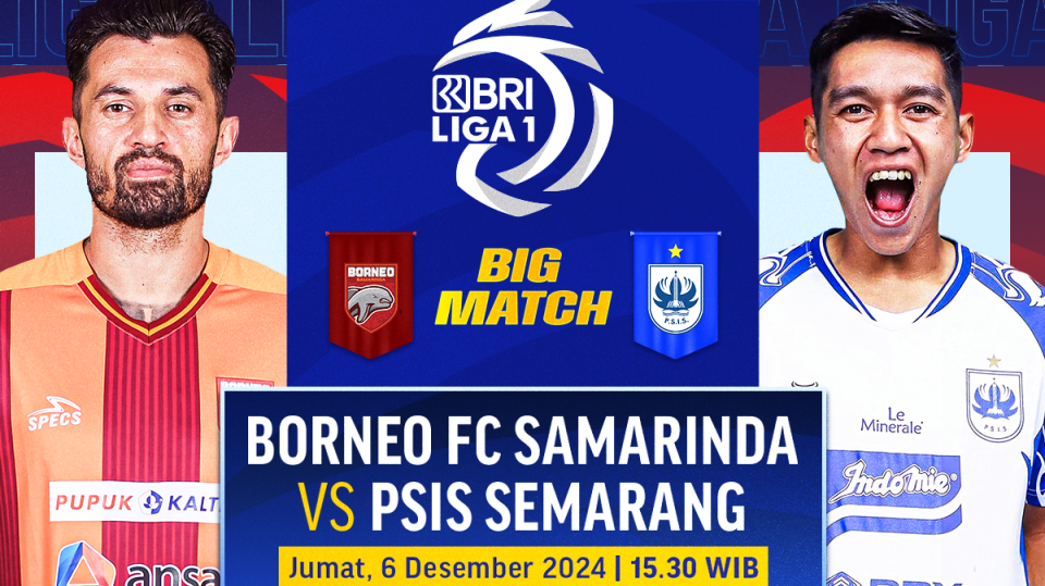 link siaran langsung borneo vs psis semarang big match bri liga 1