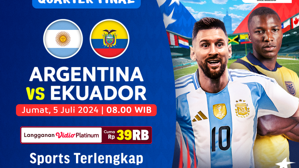 Link Siaran Langsung Argentina vs Ekuador, Jumat, 5 Juli 2024