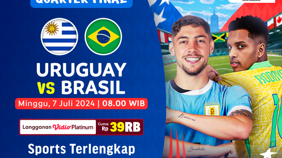 Link Siaran Langsung Uruguay vs Brasil, Minggu (7/7/2024), Copa America 2024