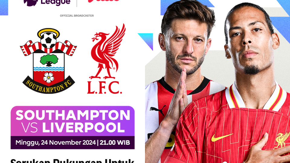 link siaran langsung southampton vs liverpool liga inggris