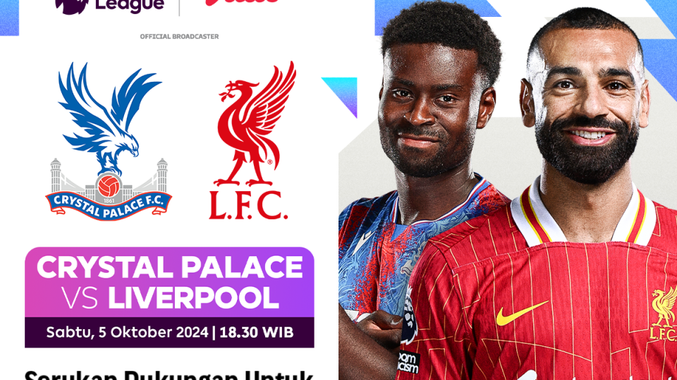 Pertandingan Liga Inggris Crystal Palace vs Liverpool