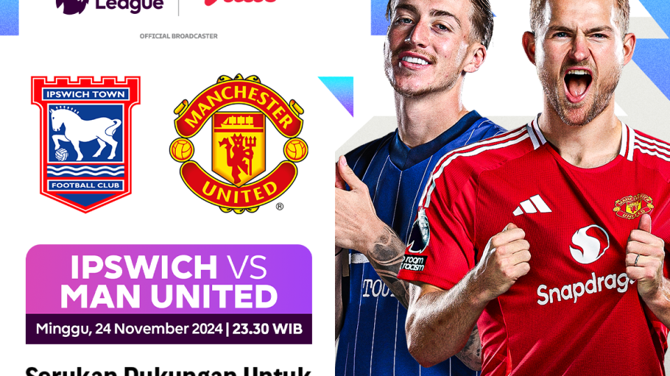 link siaran langsung ipswich town vs manchester united liga inggris