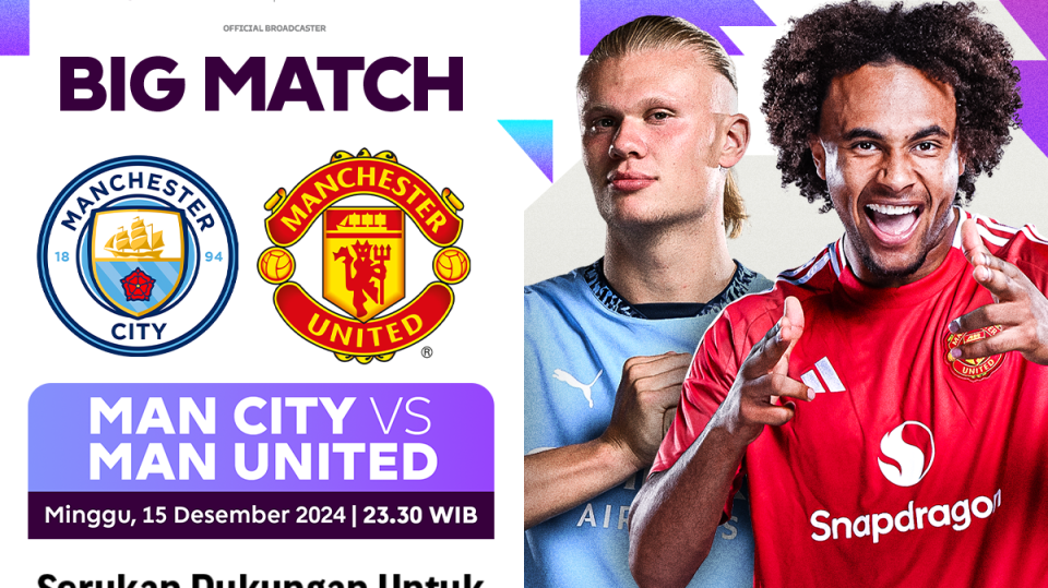 link siaran langsung manchester city vs manchester united liga inggris