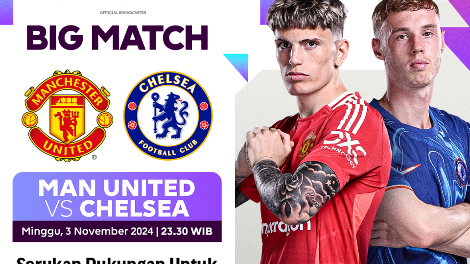 Link siaran langsung Manchester United vs Chelsea