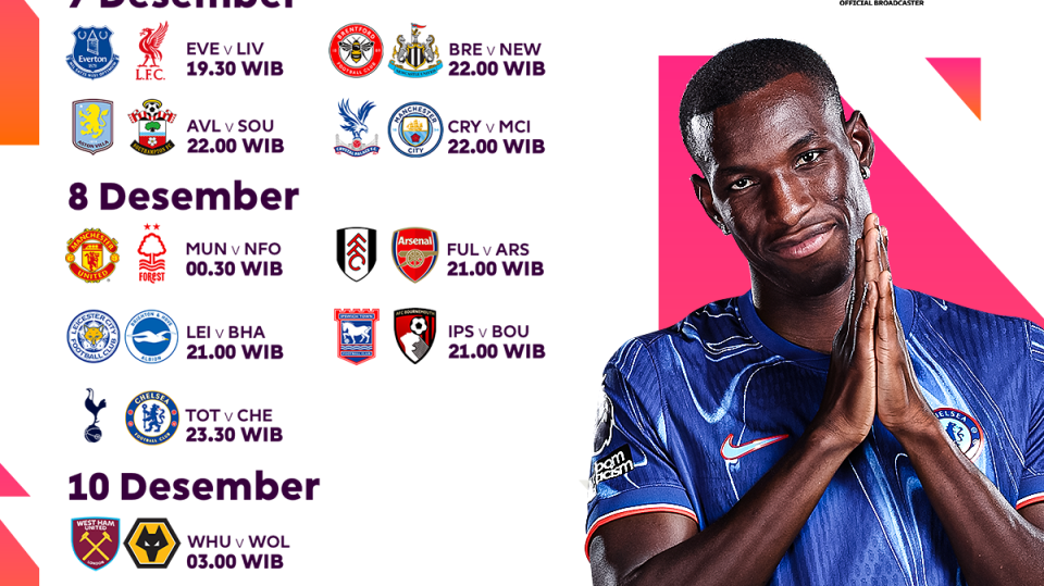 jadwal dan siaran langsung liga inggris matchweek 15 duel seru pekan ini