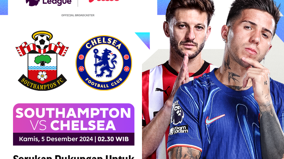 link siaran langsung southampton vs chelsea liga inggris