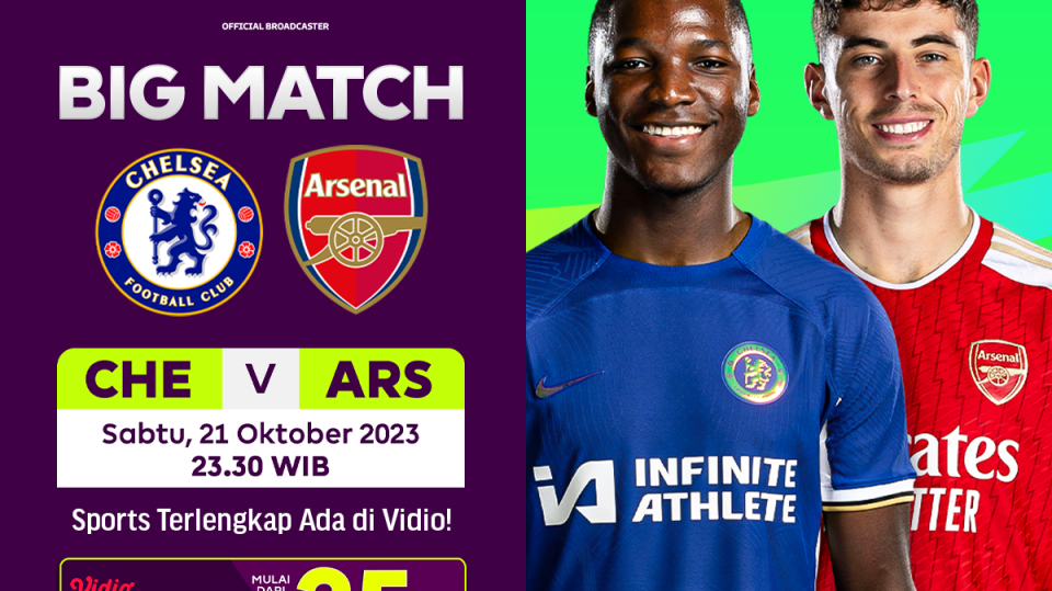 Jadwal dan Link Streaming Liga Inggris 2023/2024 Chelsea vs Arsenal