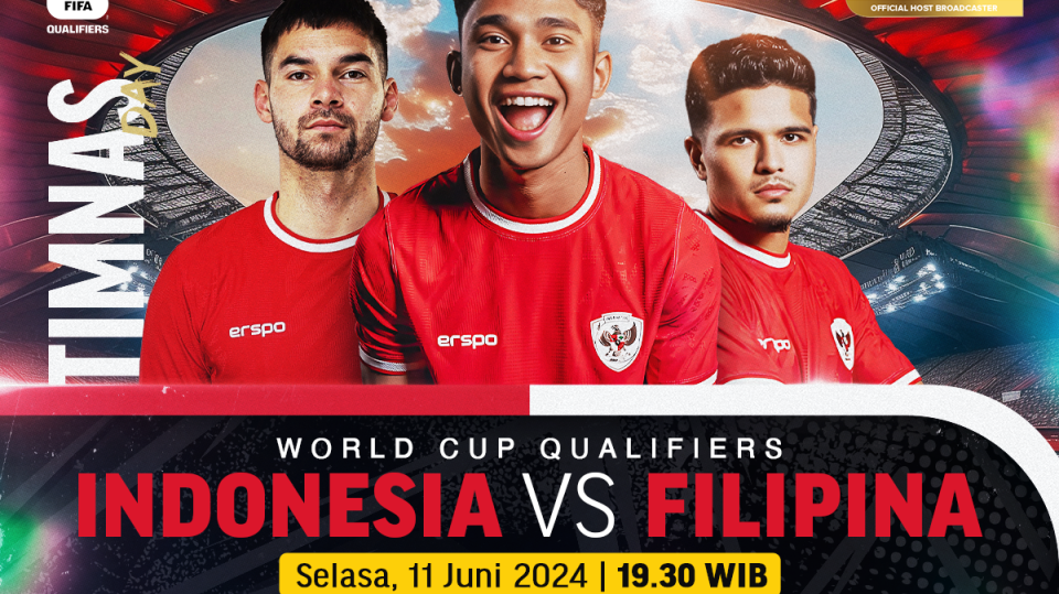 Jadwal Link Streaming Indonesia vs Filipina, Kualifikasi Piala Dunia 2026
