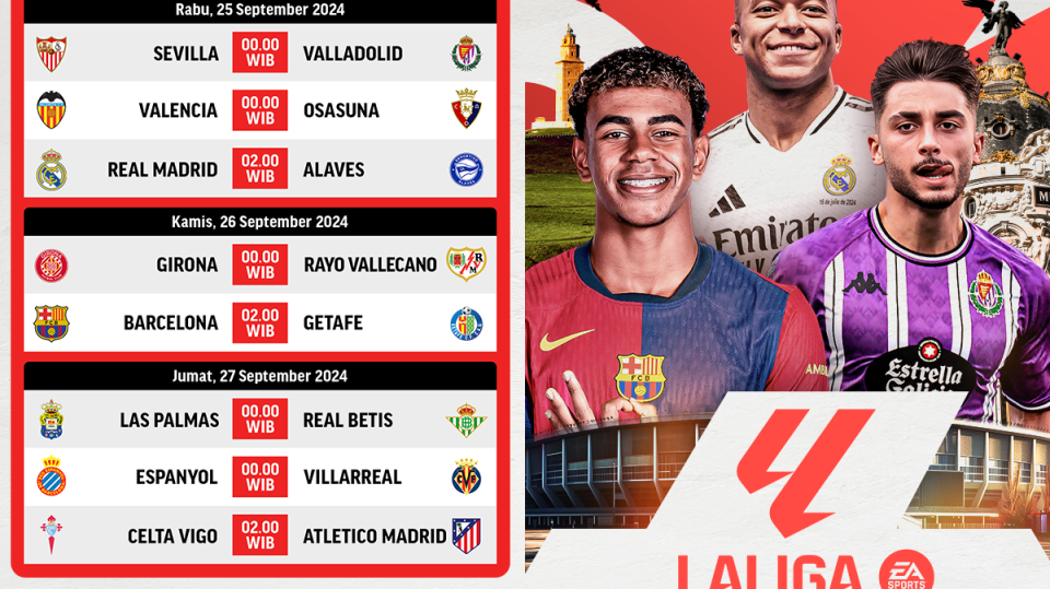 Live Streaming La Liga Matchweek 7 di Vidio Akhir Pekan Ini
