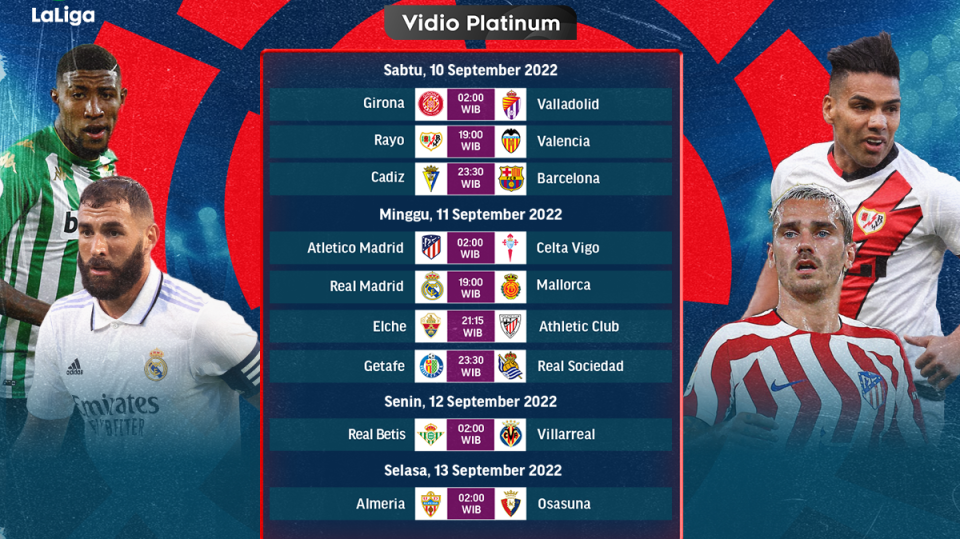 Jadwal La Liga 2022/23 Pekan 5