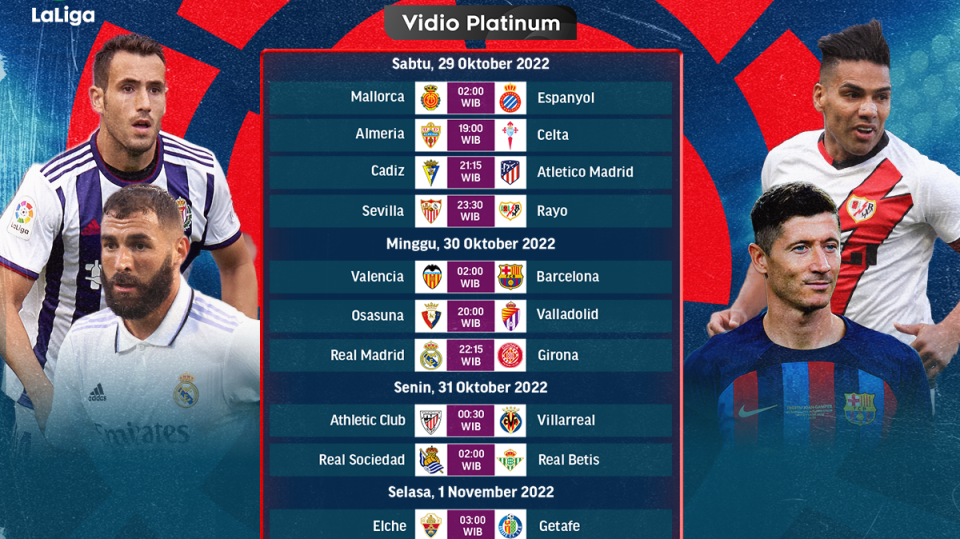 Jadwal Lengkap Liga Spanyol 2022/23 Pekan 12