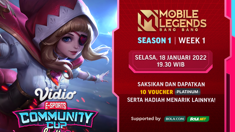 Live Streaming Vidio Community Cup Ladies Season 1 Mobile Legends di Vidio