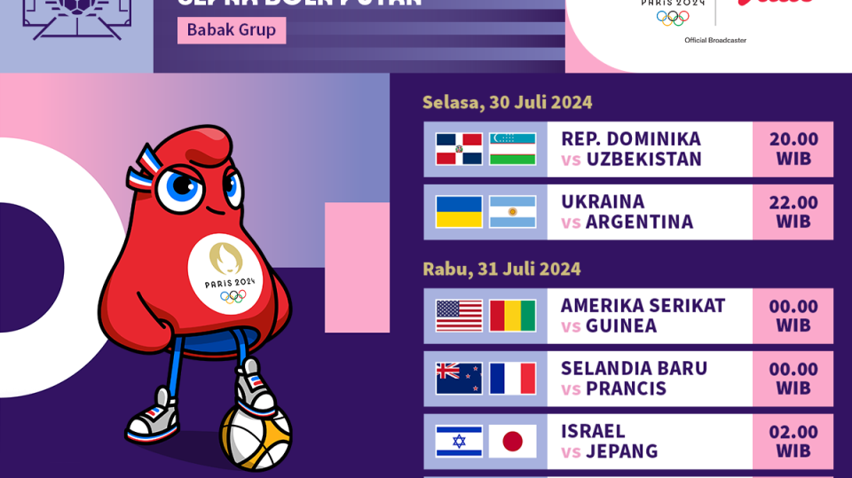 Jadwal Sepak Bola Paris 2024, 30-31 Juli.