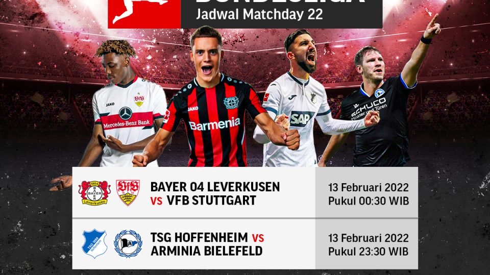 Jadwal dan Link Live Streaming Bundesliga 2021-22 Pekan 22