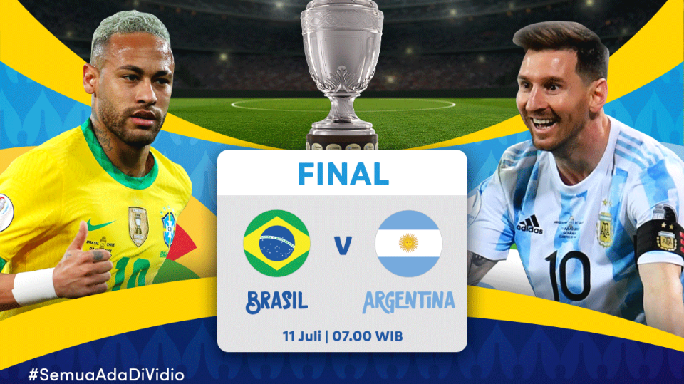 Live Streaming Final Copa America 2021 Argentina vs Brazil