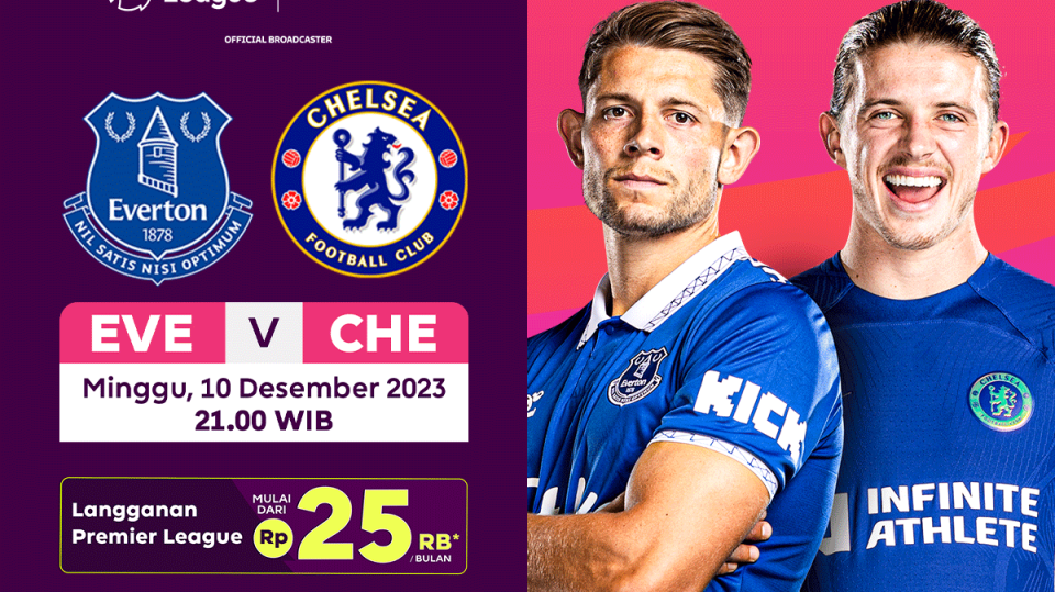 Link Streaming Everton vs Chelsea, Sabtu (10/12/2023). Liga Inggris 23/24 di Vidio