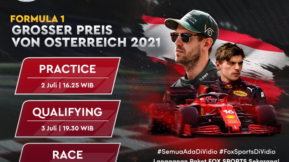 jadwal dan link live streaming F1 Austria 2021