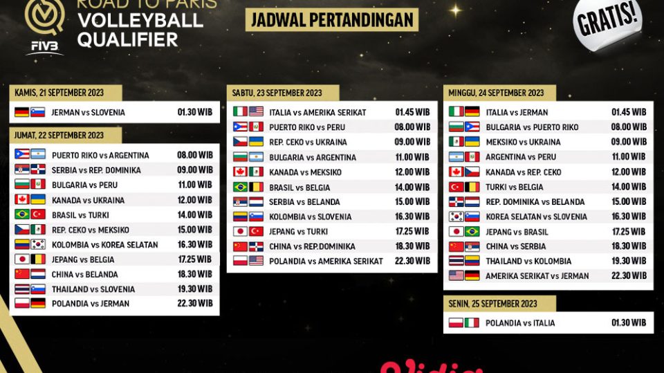 Live Streaming Women's FIVB Road to Paris Volleyball Qualifier