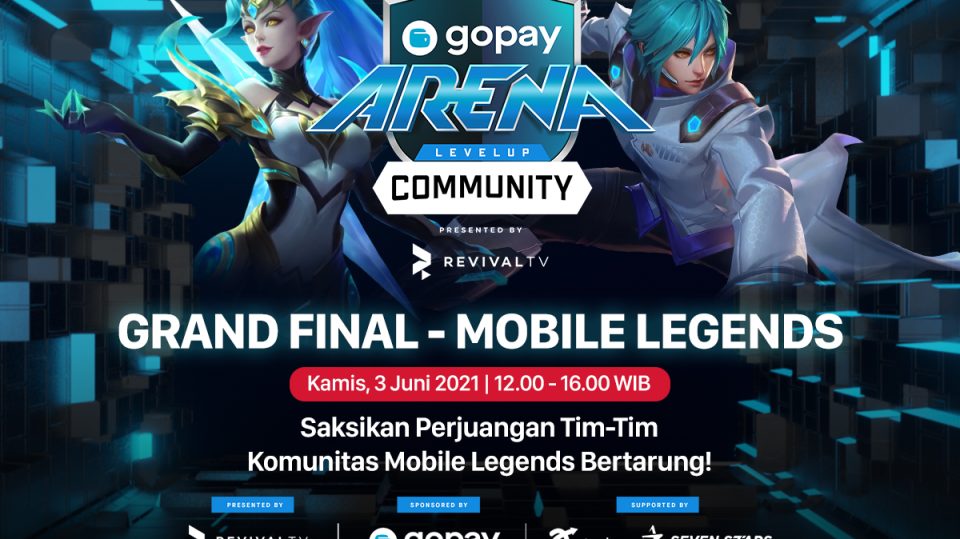 live streaming gopay arena level up community grand final - mobile legend