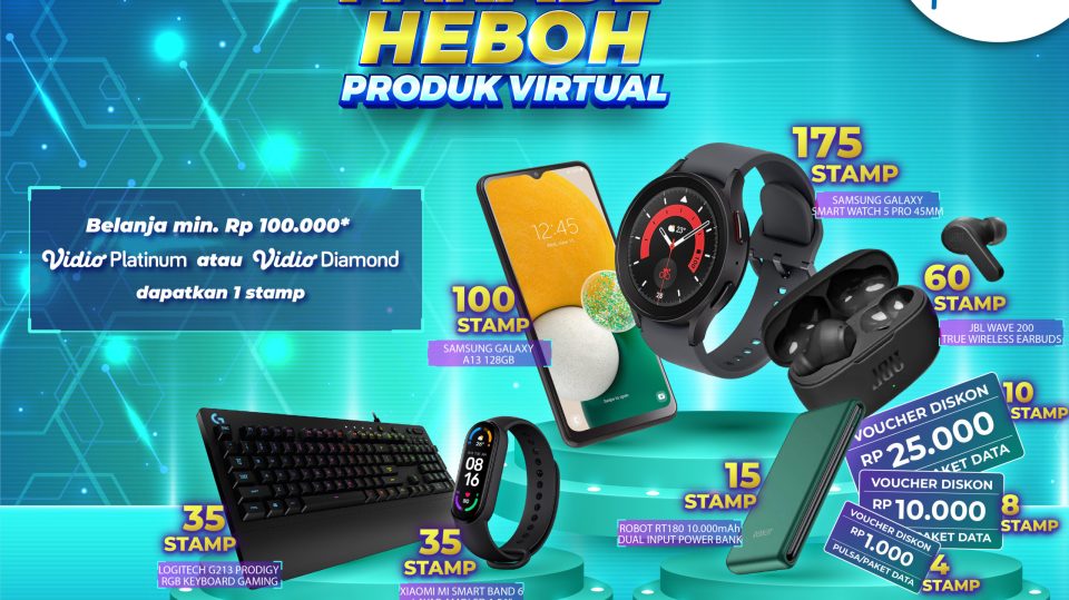 Beli Voucher Vidio di Indomaret,Dapatkan Stamp & Tukar Dengan Hadiah Menarik!