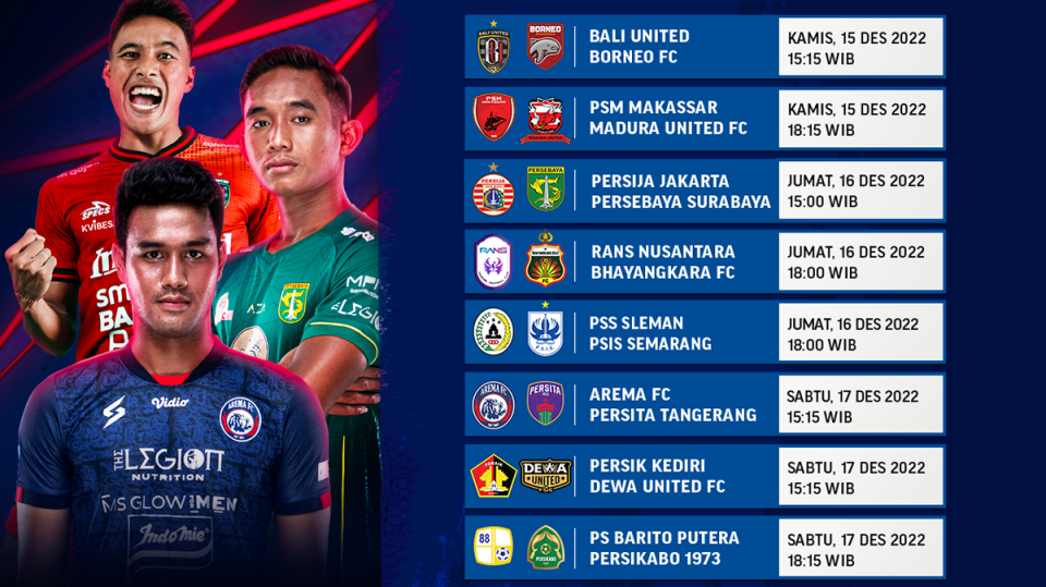 Jadwal BRI Liga 1 Pekan ke 15