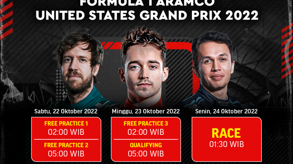 Jadwal F1 GP Amerika Serikat 2022