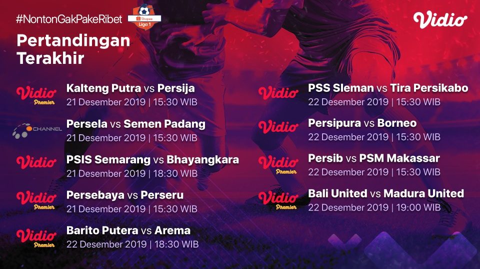 Jadwal Liga 1 Pekan 34