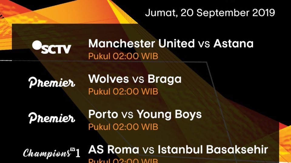 Jadwal Liga Eropa Matchday 1 2