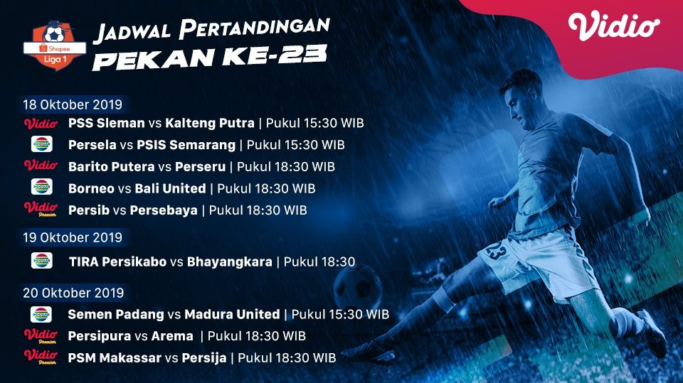 Jadwal Pertandingan Shopee Liga 1 Pekan 23