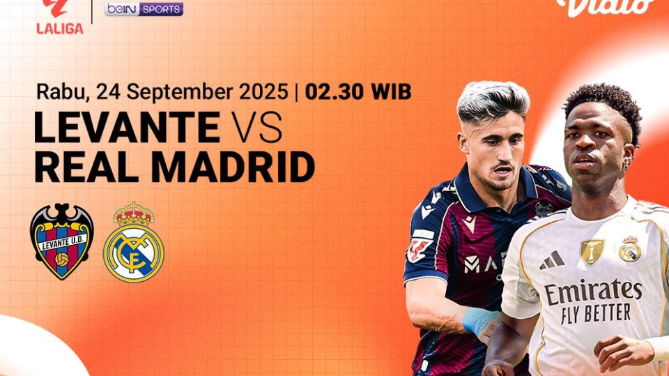 Live streaming Levante vs Real Madrid eksklusif di Vidio. (dok. vidio.com)