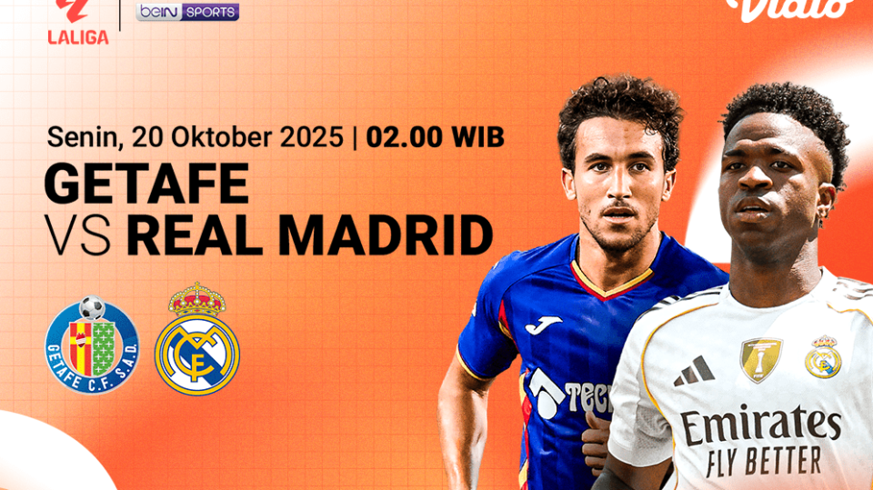 Saksikan Getafe vs Real Madrid eksklusif di Vidio. (dok. vidio.com)