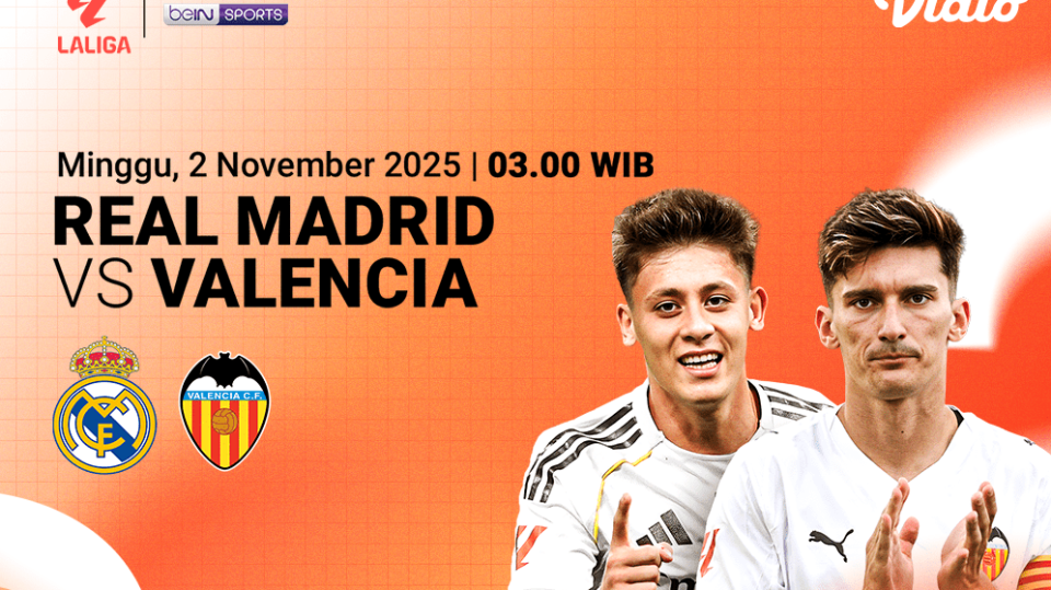 Saksikan Real Madrid vs Valencia eksklusif di Vidio.