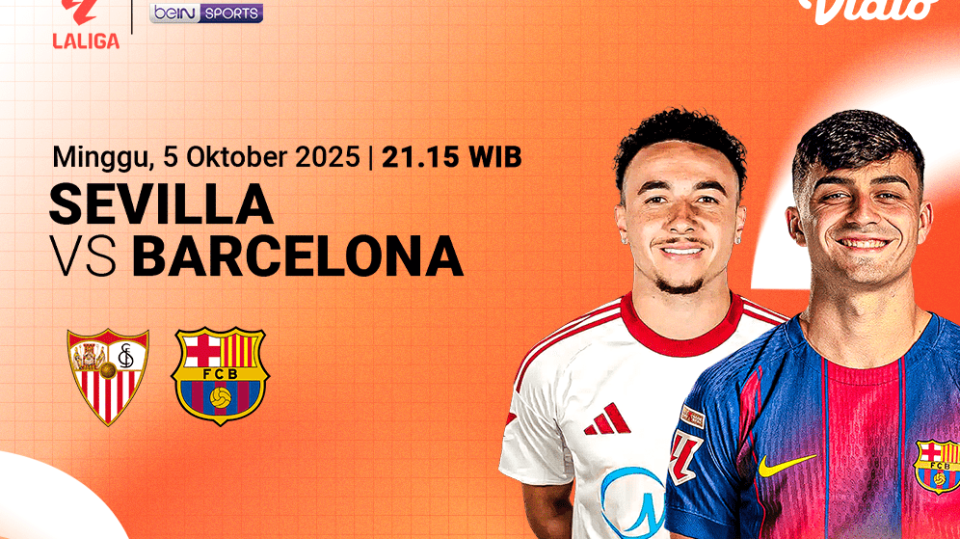 Live streaming Sevilla vs Barcelona eksklusif di Vidio. (dok. vidio.com)